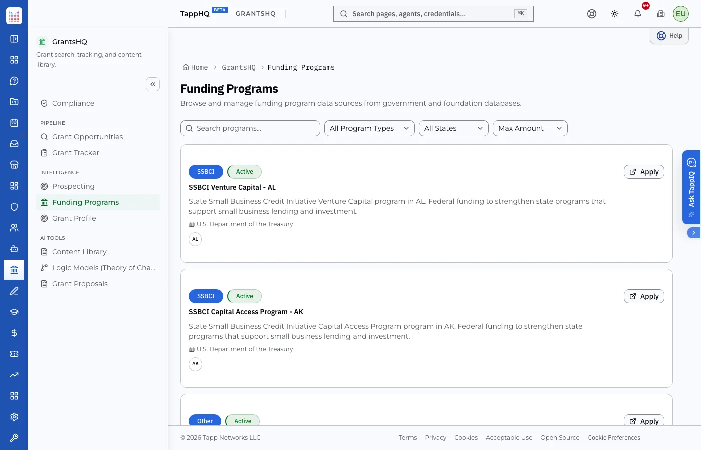 Grant financing