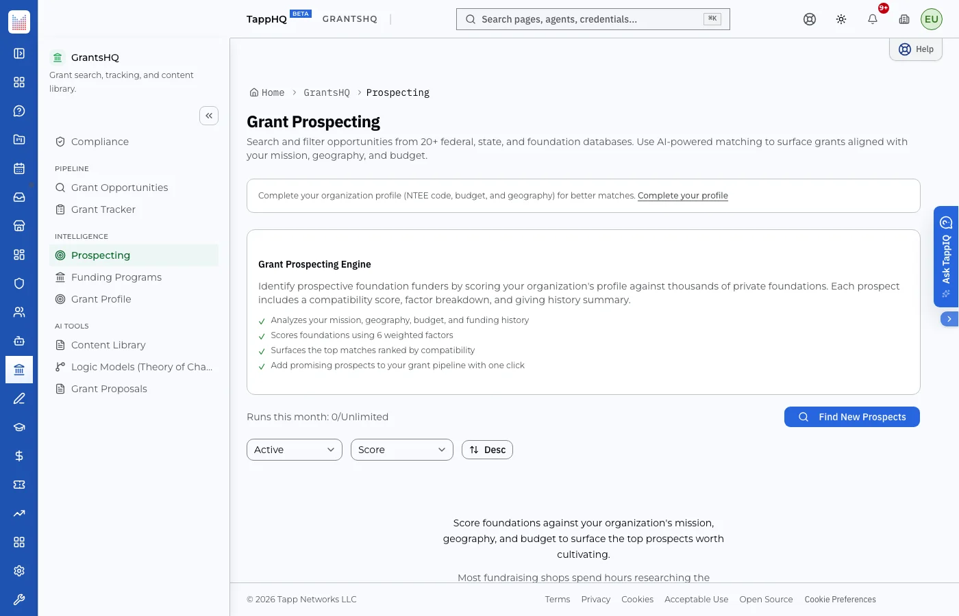 Grant search
