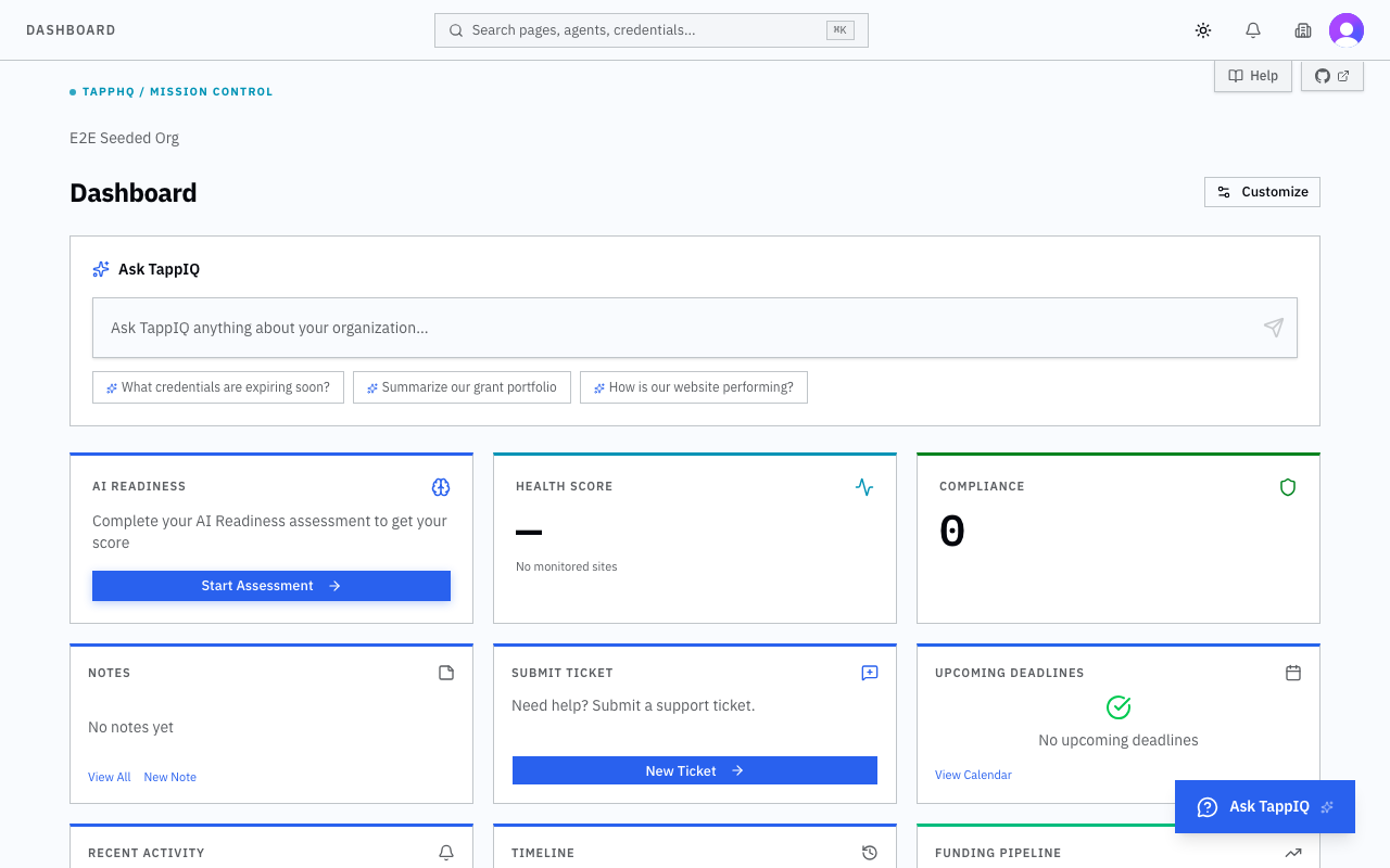 TappHQ Dashboard