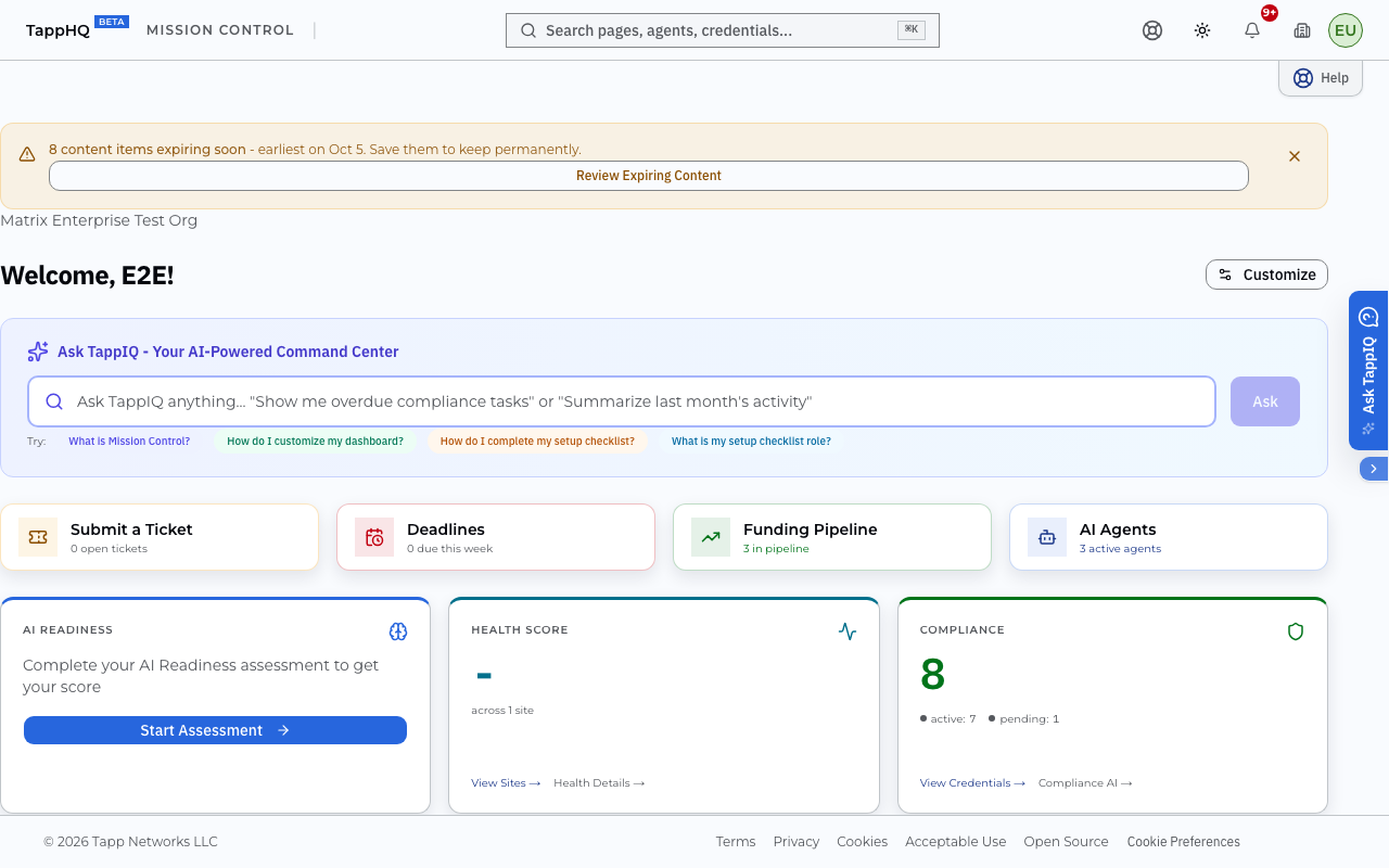 Support ticket dashboard